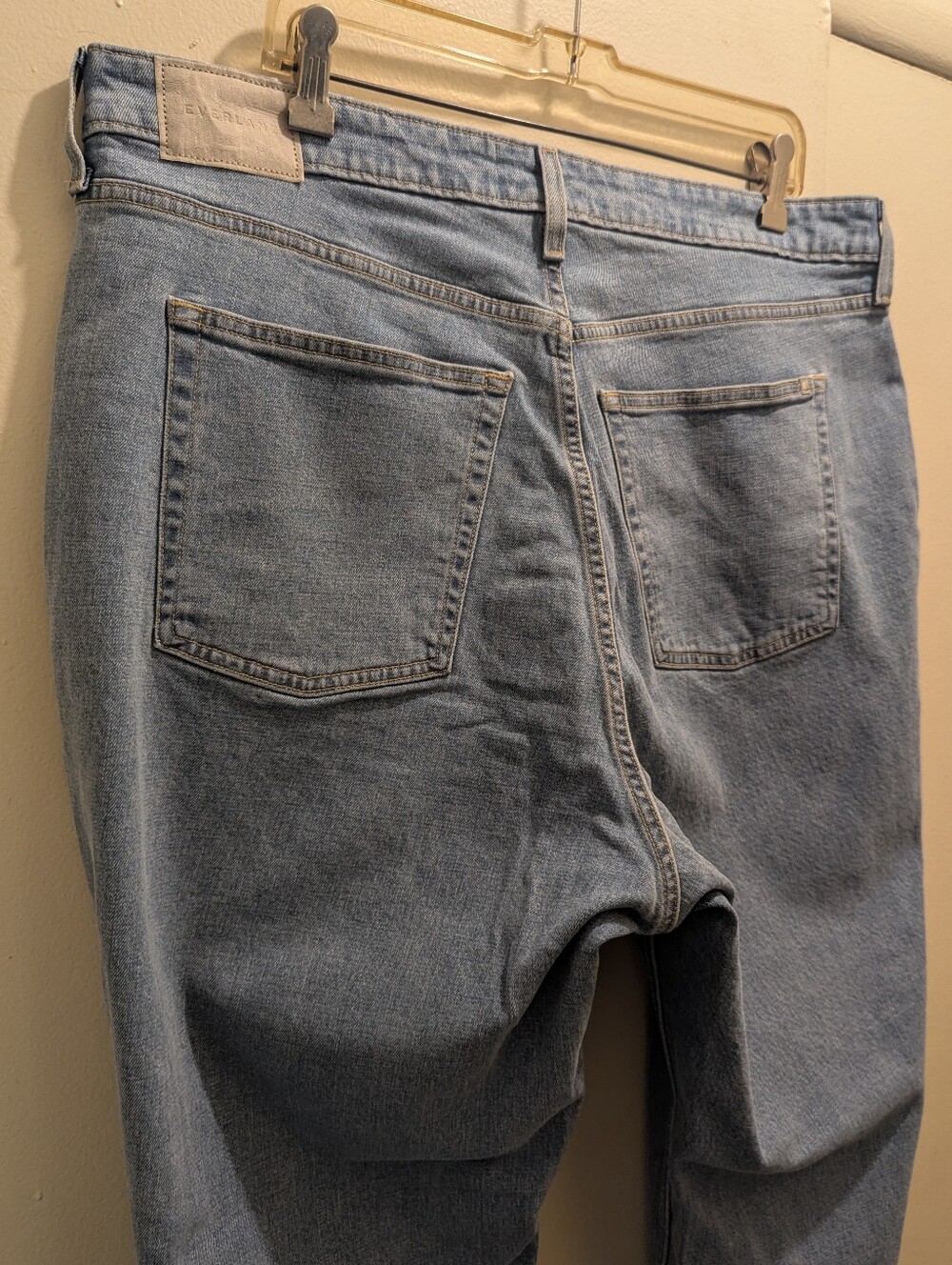 Everlane *NWOT The Curvy Cheeky Jean High-Rise Straight-Leg Medium Blue- 35/20 - Picture 11 of 16